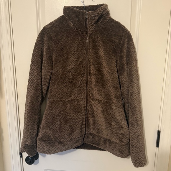 Free Country Jackets & Blazers - Free Country Brown Mocha Women's Cable Braided Butter Pile® Teddy Jacket